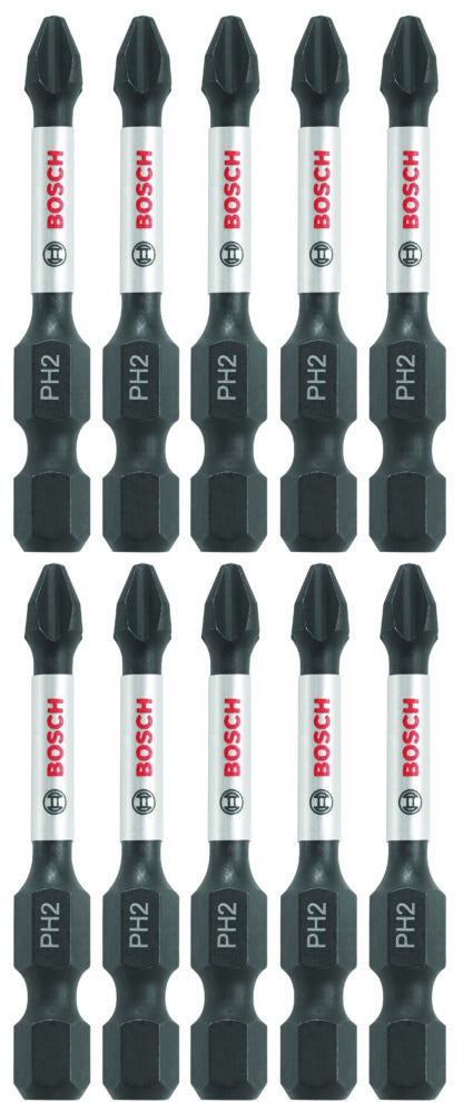 10 pc. Impact Tough™ 2 In. Phillips® #2 Power Bits (Bulk Pack)