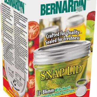 Bernardin 01301 Wide Mouth Snap Lid, 86 mm W, For Use With Jars