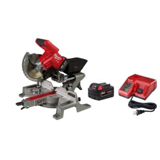 M18 FUEL 18 Volt Lithium-Ion Brushless Cordless 7-1/4 in. Dual Bevel Sliding Compound Miter Saw Kit
