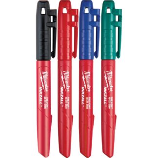 INKZAL Multi-Colored Fine Point Jobsite Markers - 4 Pack
