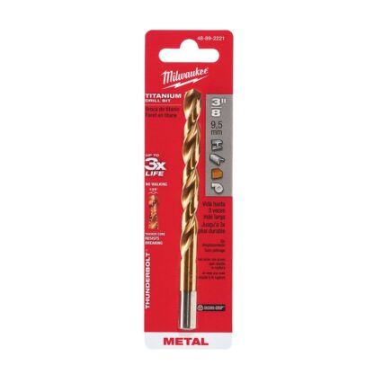 3/8 in. Thunderbolt Titanium Coated Drill Bit