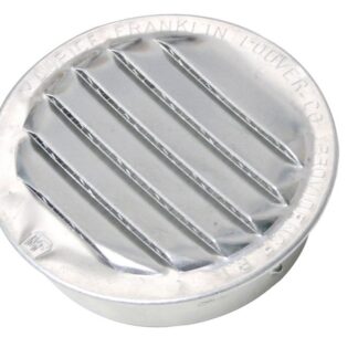 Duraflo 61RAA20D Round Mini Soffit Vent, 2 in W, 0.66 sq-in, Aluminum