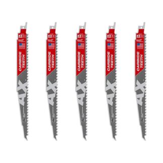 9 in. 5 TPI The Ax Carbide Teeth SAWZALL Blades - 5 Pack