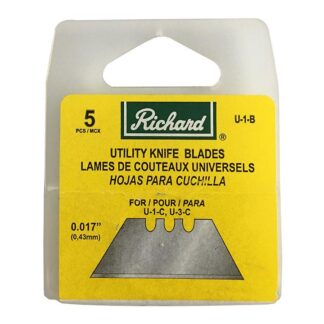 BLADE UTILITY REPLACEMENT 0.017" 5PK U-1-B