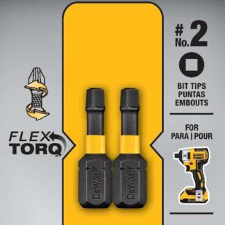 BIT DRIVER SQUARE #2X1" IMPACT 2PKG DWA1SQ2IR