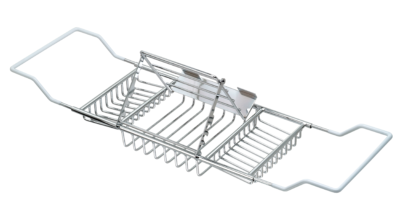 CADDY BATHTUB W/ADJUSTABLE READING RACK POL.CHROME 02-DR8590