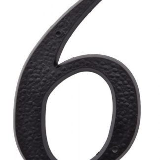 NUMBER PLASTIC (#6) 5" BLACK 1060066