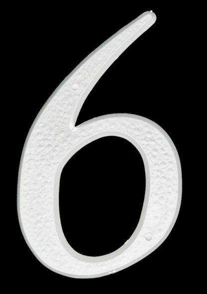 NUMBER PLASTIC (#6) 5" WHITE 1060368