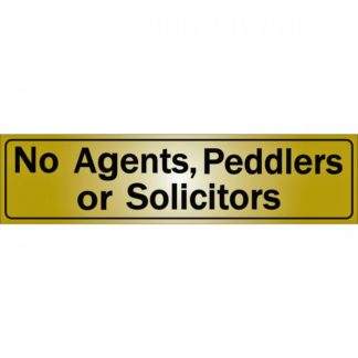 SIGN METL STK 2"X8" "NO AGENTS/PED/SOL" 1150332