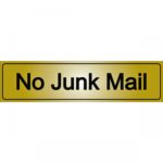 SIGN "NO JUNK MAIL" 2"X8" 1150839