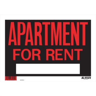 SIGN "APARTMENT FOR RENT" 8"X12" 1170007