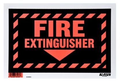 SIGN "FIRE EXTINGUISHER" 8"X12" 1170082