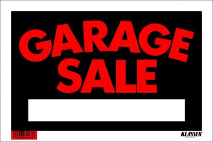 SIGN "GARAGE SALE" 8"X12" 1170112