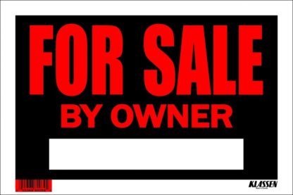 SIGN "FOR SALE BY OWNER" 8"X12" 1170384