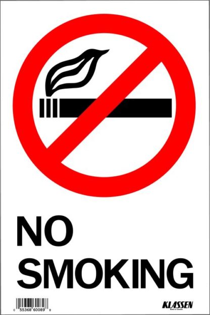 SIGN SYMBOL "NO SMOKING" 8"X12" 1170422