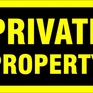 SIGN "PRIVATE PROPERTY" 8"X12" 1171674