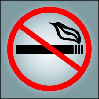 SIGN "NO SMOKING" 3.5" ALUMINUM 1181599