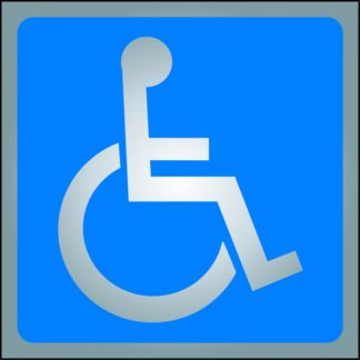 SIGN WHEELCHAIR ALUM 3.5" IDENTA 1181610