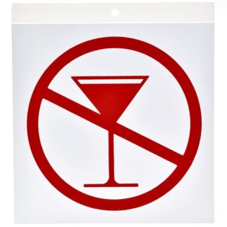 SIGN ALUMINUM "NO ALCOHOLIC BEVERAGES" 1182536