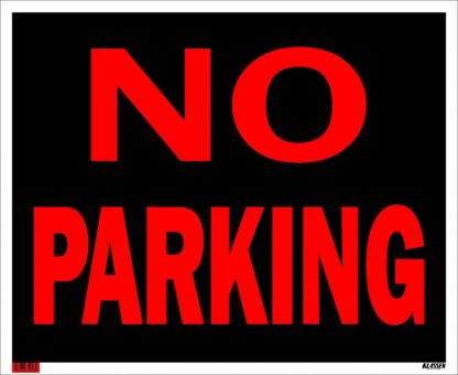 SIGN JUMBO "NO PARKING" RED 1193104