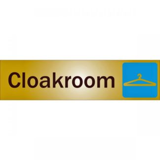 SIGN "CLOAKROOM " 2"X8" 1150081