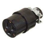 CONNECTOR FEMALE BLACK 15AMP/125VOLT 6502