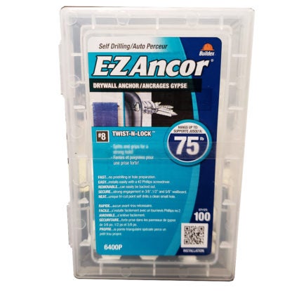 ANCHOR E-Z SELF-DRILLING #8 PLASTIC 100BX 6400P