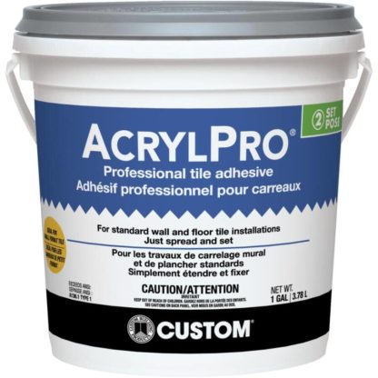 ADHESIVE WALL & FLOOR TILE ACRYLPRO 3.78L CARL40001-2