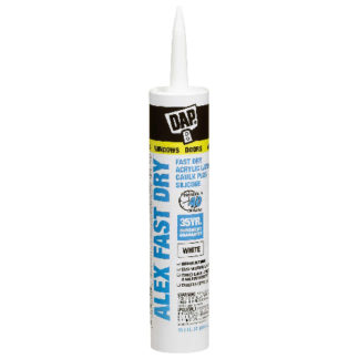 Dap 78425 Alex Fast Dry Acrylic Latex Caulk, Plus Silicone - 300 mL Cartridge, White