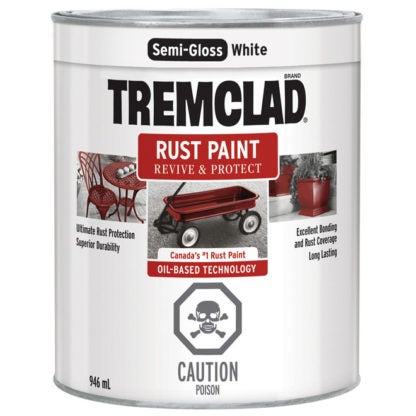 PAINT TREMCLAD WHITE SEMI-GLOSS 946ML 254933