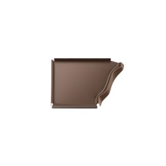 Amerimax Aluminum Eavestrough End Cap Left, 5", Brown, Type K 2520519