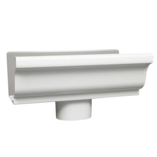 Amerimax White 5" Gutter End with Outlet 27010