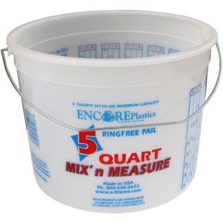 Encore 5 Quart Mix-N-Measure Plastic Pail with Wire Handle 05165