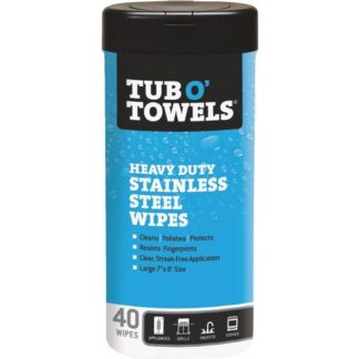 Tub O' Towels Stainless Steel Cleaning Wipes 40 Pack TW40-SS