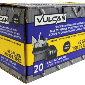 Vulcan Black Contractor Bag 33" X 48" 3MIL 20 Box FG-03812-07