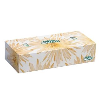 White Swan 2 Ply Facial Tissue 100 Pack, 30 Case 115-418