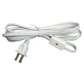 Atron 6' Lamp Cord with Switch, White LA945