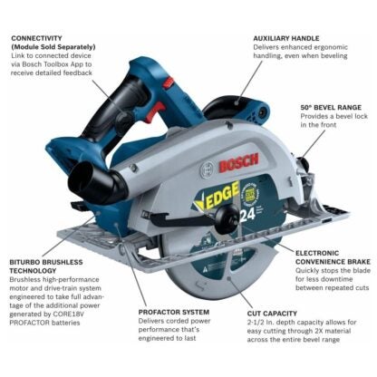 Bosch PROFACTOR 18V Strong Arm Connected-Ready 7-1/4 In. Circular Saw (Bare Tool)