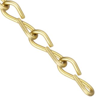 #12 Single Jack Chain, Brass Plated, Per Foot R572