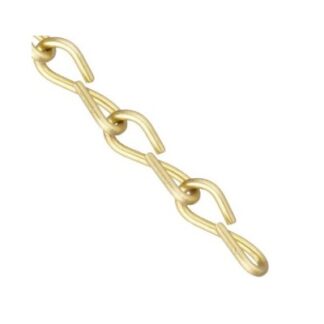 #14 Single Jack Chain, Brass Plated, Per Foot R574