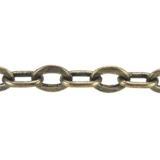 #19 Brass Chain, Oval Link, Per Foot R603