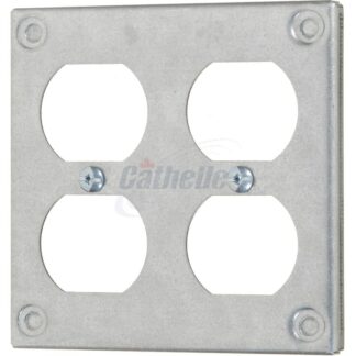 Cathelle 2-Duplex Galvanized Outlet Plate 1319