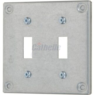 Cathelle 4" Double Switch Square Cover 1372