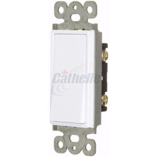 Cathelle Single Pole Decora Switch, White 4337