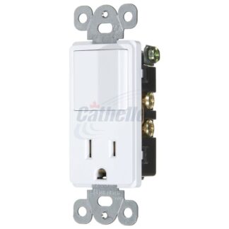 Cathelle Combo Decora Switch Outlet, White 4363