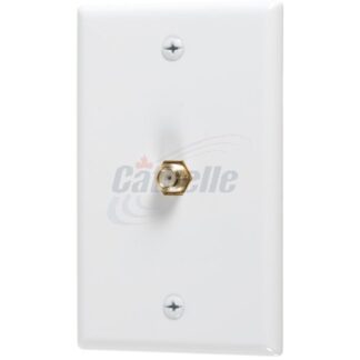 Cathelle Coaxial Cable Wall Plate, White 5216