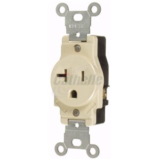 Cathelle 20 Amp/125V Receptacle, Ivory 5371X