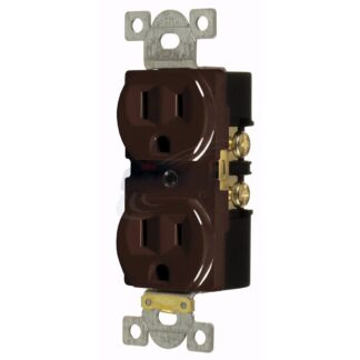 Cathelle Heavy Duty Duplex Outlet, Brown 5515
