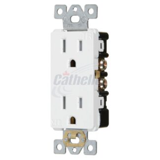 Cathelle Tamper Proof Decora Plug, White 10 Box 5610C