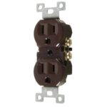 Cathelle Duplex Receptacle, Brown 5630